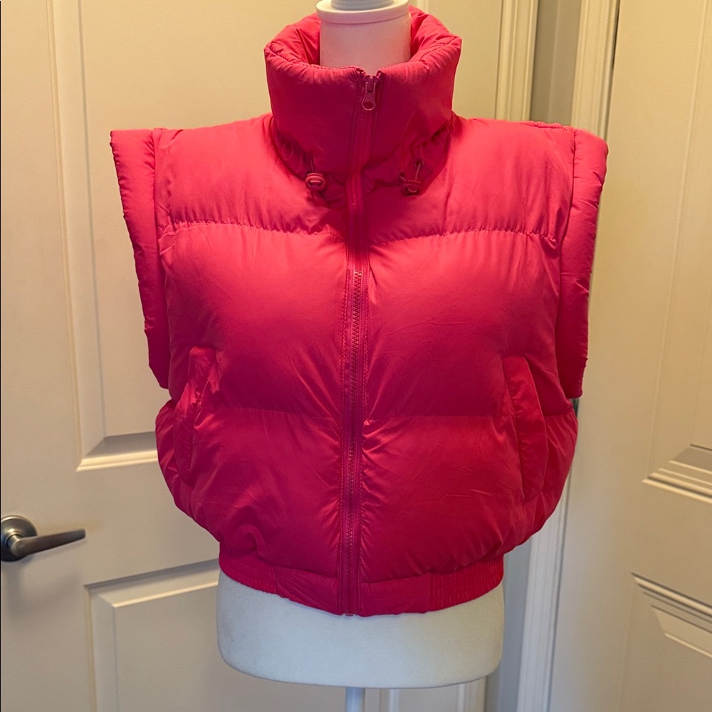 Women's Pink Puffer Vest